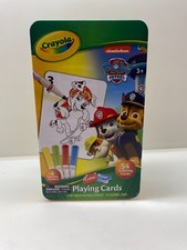 PAW PATROL Crayola Color Your Own Playing Cards NIB 54 Cards With Markers