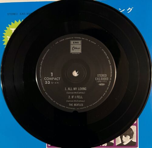 Beatles All My Loving, If I Fell + 2 Japanese 33 1/3 EP with Sleeve & Insert - Picture 3 of 4