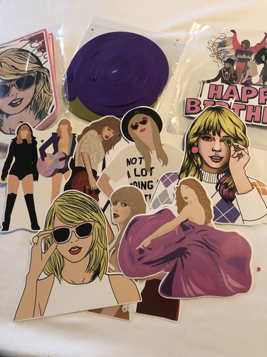 Taylor swift Swiftie Birthday Party Decorations: Happy Banner and Hanging Swirls - Picture 2 of 5