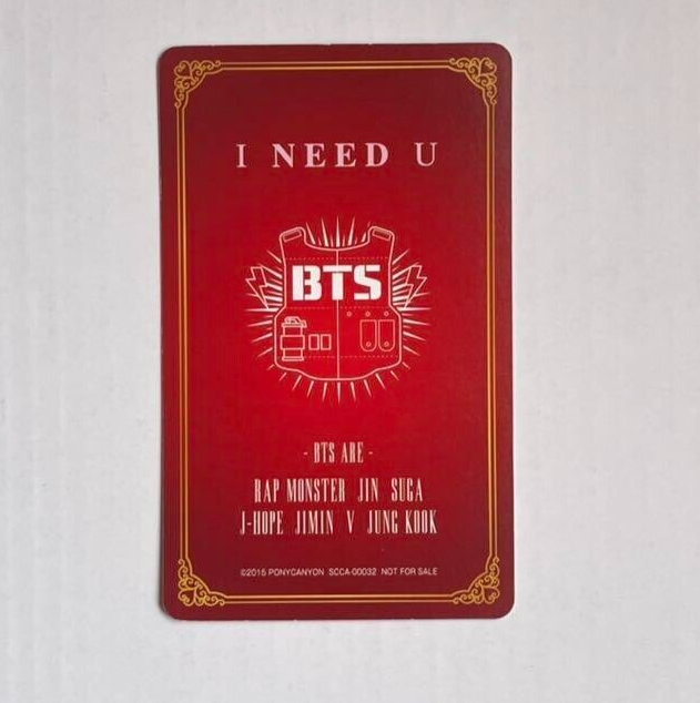 BTS I NEED U X'MAS JIMIN Photocard Japan Limited Edition Christmas