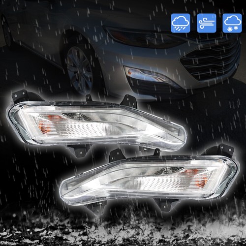 Luces de señal de giro de parachoques diestro y derecho para Chevy Malibu 2019-2022 con faro antiniebla LED DRL - Imagen 10 de 12