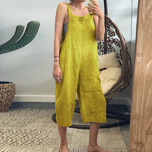 Mono suelto con peto con tiras para mujer mono mono liso informal ⊹ - Imagen 8 de 18