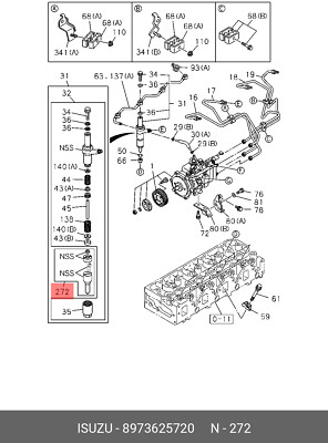 Original OE Düse 8973625720 für Isuzu 89736-25720