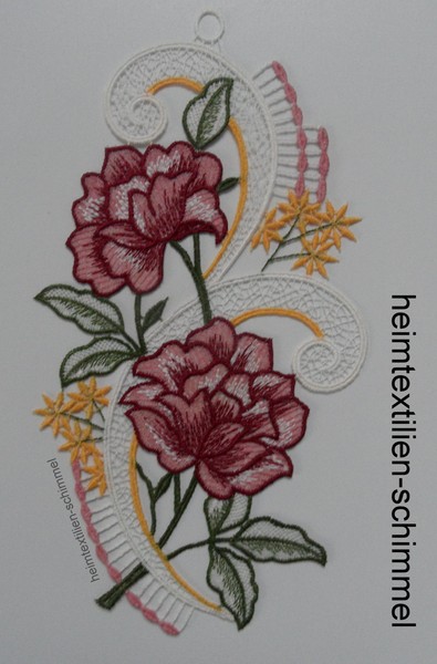 Plauener Spitze ® Fensterbild Sommerblume Fensterdekoration Blume Sommer-image