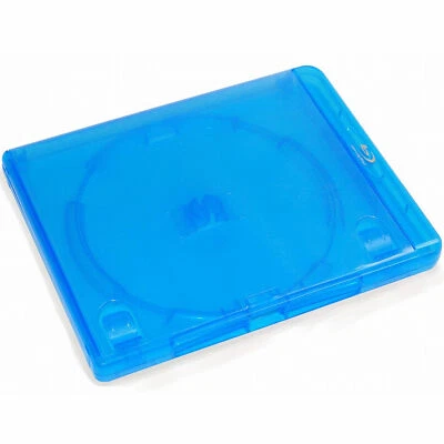 15 x Amaray Single Blue 14mm Case Spine Blu-ray 1-Disc Replacement Case