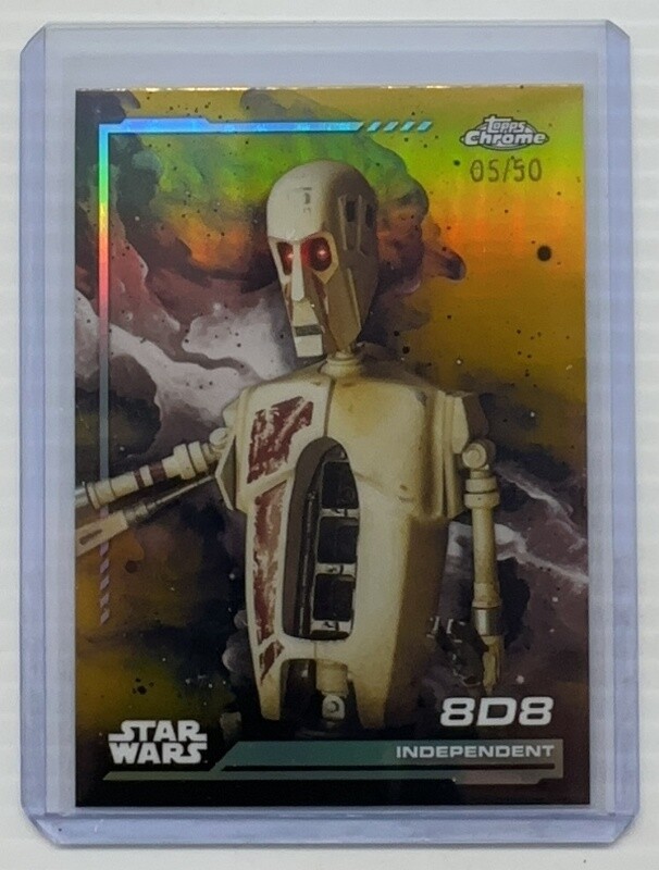 2024 Topps Chrome Star Wars 8D8 Gold Refractor #05/50