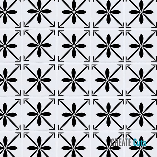 Carmona tile STENCIL / Kitchen Bathroom Wall Floor Stencil / Interior Decor - Picture 2 of 2