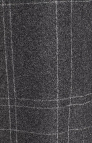 XL NEW EILEEN FISHER DARK ASH WINDOWPANE WOOL BLEND FLANNEL LONG VEST W/ LINING - Picture 2 of 5