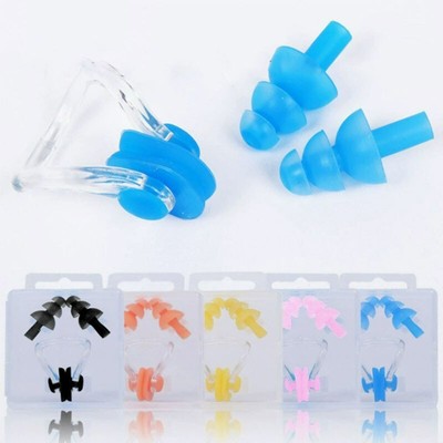Professional Swimming Nose Clip & Earplugs Set   Anti-Slip, Water-Blocking