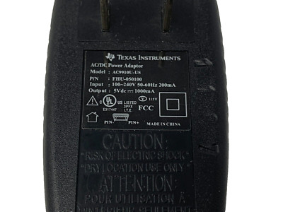 OEM AC Adapter Texas Instruments AC9910U-US P/N FHU-050100 Power 5VDC 1000mA