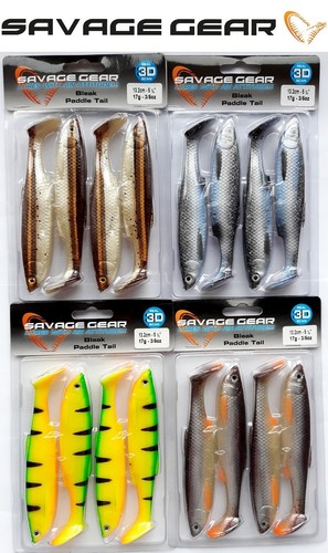 Savage Gear LB 3D Bleak Paddle Tail 13,2cm. 4 St. Angeln,Gummifisch,Köder, Hecht - 第 1/8 張圖片