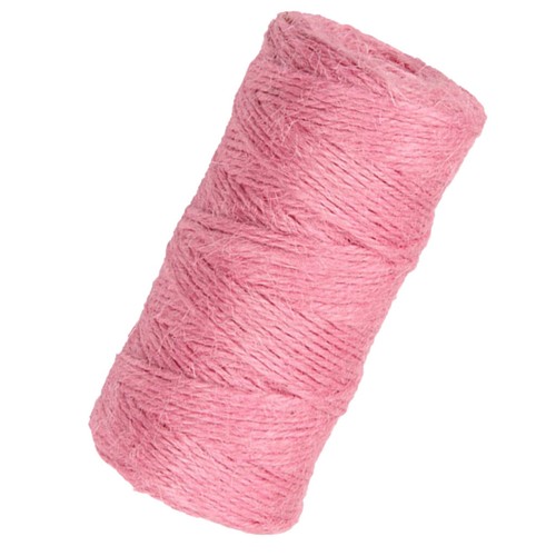 Bindfaden Schnur Juteschnur Bastelschnur 100m für Garten Dekoration, Rosa