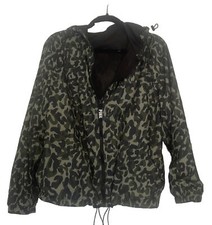 Xs VICTORIAS SECRET PINK "PINK" CAMO ANORAK POCKETS LINED WINDBREAKER Oversized