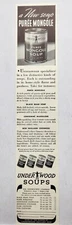 1937 Underwood Soups Vintage Print Ad Poster Man Cave Art Deco 30's Watertown MA