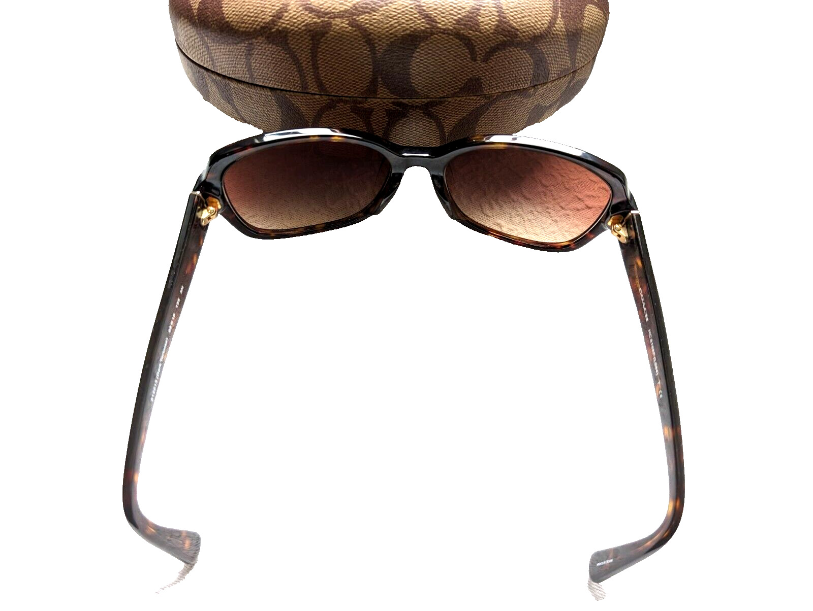 Coach Women’s Sunglasses Oval Frames Dark Tortois… - image 4