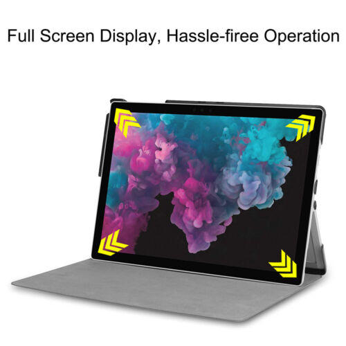 For Microsoft Surface Pro 4/5/6/7 Shockproof Folio PU Leather Stand Case Cover - Picture 11 of 17
