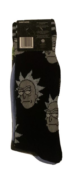 Chaussettes Rick And Morty - Pack De 2 Paires, Taille 6-12, Motif Rick, Neuf Avec étiquettes
