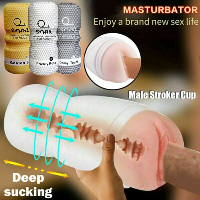 the snail sex toy Male Deep SUCKING Masturbaters Pocket Pussy Stroker Cup SEX TOY FOR-MEN  Snail