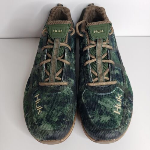Nuevo sin caja Huk Attack Performance Pesca Pescador Camuflaje Verde Zapatos Talla 13 - Imagen 3 de 9