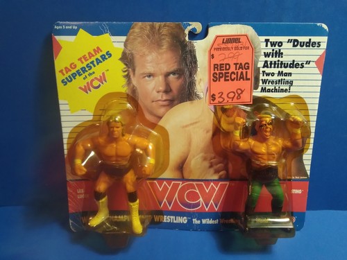 Sealed WCW Galoob Sting & Lex Luger 2 Pack Tag...