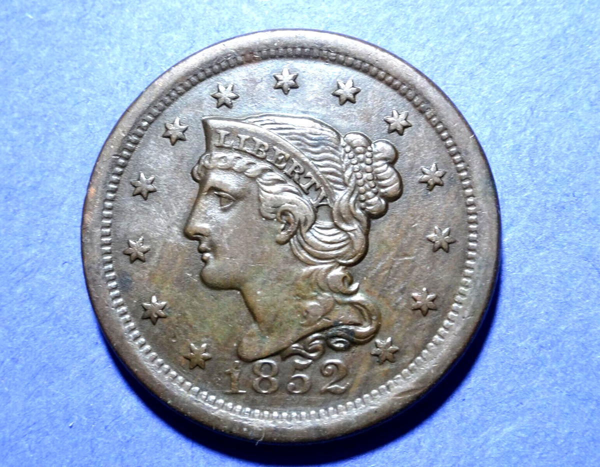1852 Large Cent Ch. XF++ | eBay