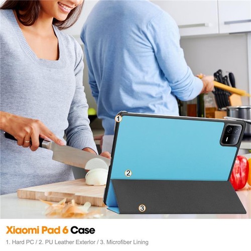Hybrid Case Xiaomi Mi Pad 6 / Mi Pad 6 Pro 11.0 Flip Smart Stand Leather Cover - Picture 7 of 37