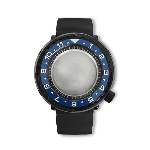 For NH35/NH36 Watch Movement PVD 45MM Black Case Inner Shadow Black Rubber Strap - Picture 25 of 25