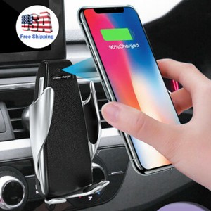 Wireless Automatic Clamping Smart Sensor Car Phone Holder Fast Charger Mount New