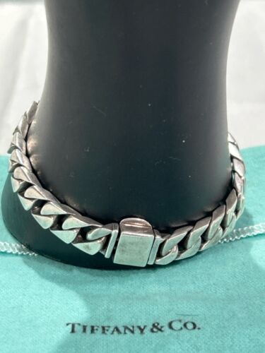 Tiffany & Co. Curb Link Bracciale 9 mm Argento Sterling 8" (NJL028812) - Foto 4 di 8