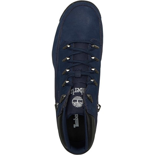 Timberland Men's Euro Rock Mid Lace Boots Navy - Picture 2 of 6