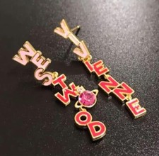 Vivienne Westwood Earrings Pierced Logo Pink w/drawstring EJ362