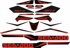 SEADOO RXT X 300 2018 Graphics / Decal / Sticker Kit BLACK & RED