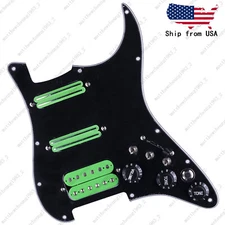 Guitar HSS Loaded Prewired Pickguard Multi Switch Coil Splitting For ST Green