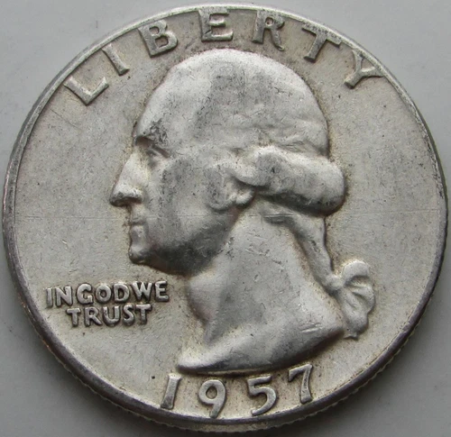 1957 Washington Silver Quarter - Type B Rev. FS-901 - XF- (VF+++)