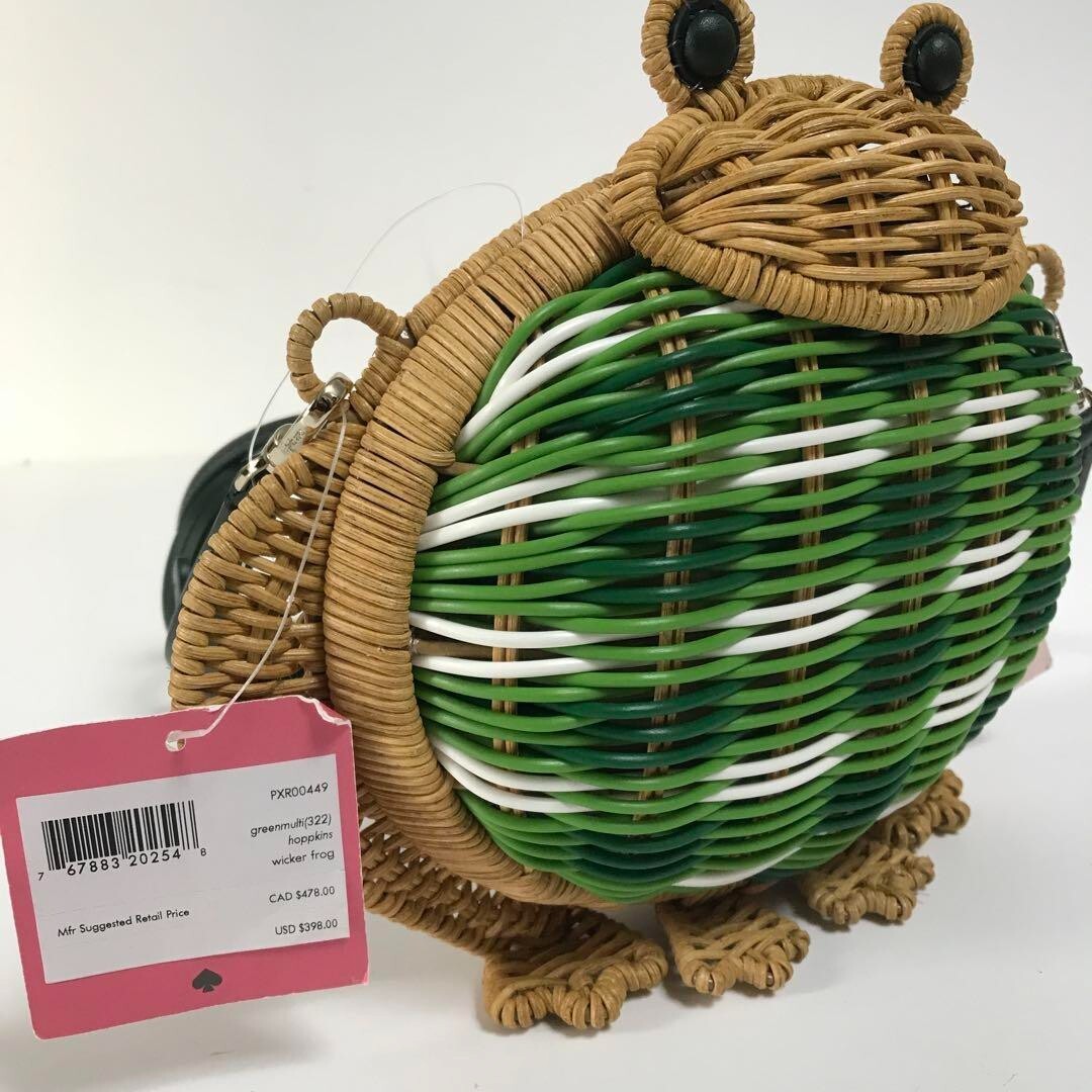kate spade NEW YORK Shoulder Bag Crossbody Straw Wicker Frog kate spade NEW YORK Shoulder Bag Crossbody Straw Wicker Frog