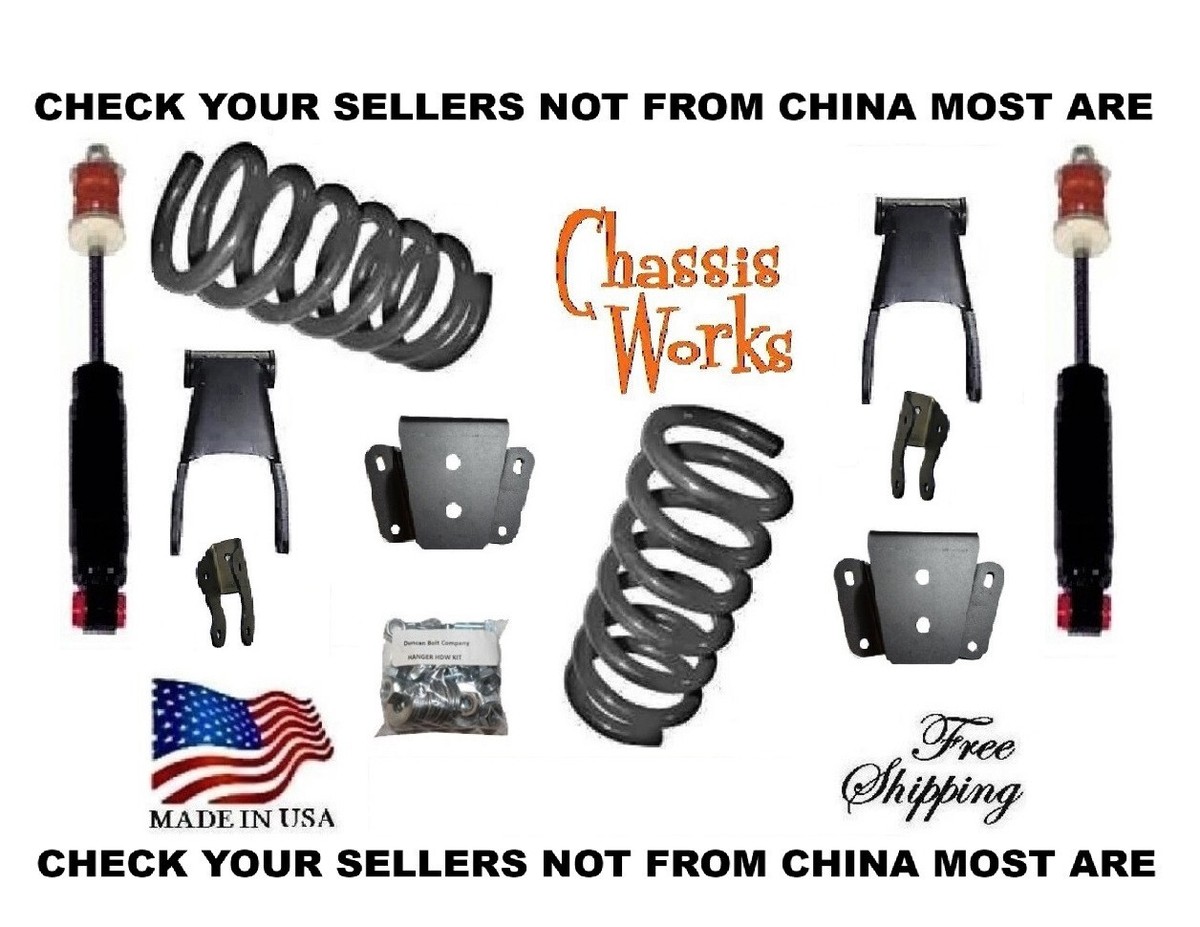Rear Drop Shackle Kit Labwork 2 Inch Rear Drop Shackle For 1965-1972 ...