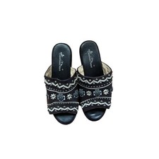 Montana West Wedge Rhinestone Boho Brown Indie Platform Sandal Size 7