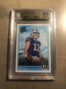 JOSH ALLEN 2018 PANINI DONRUSS OPTIC #154 ROOKIE RC BGS 9.5 GEM BUFFALO BILLS