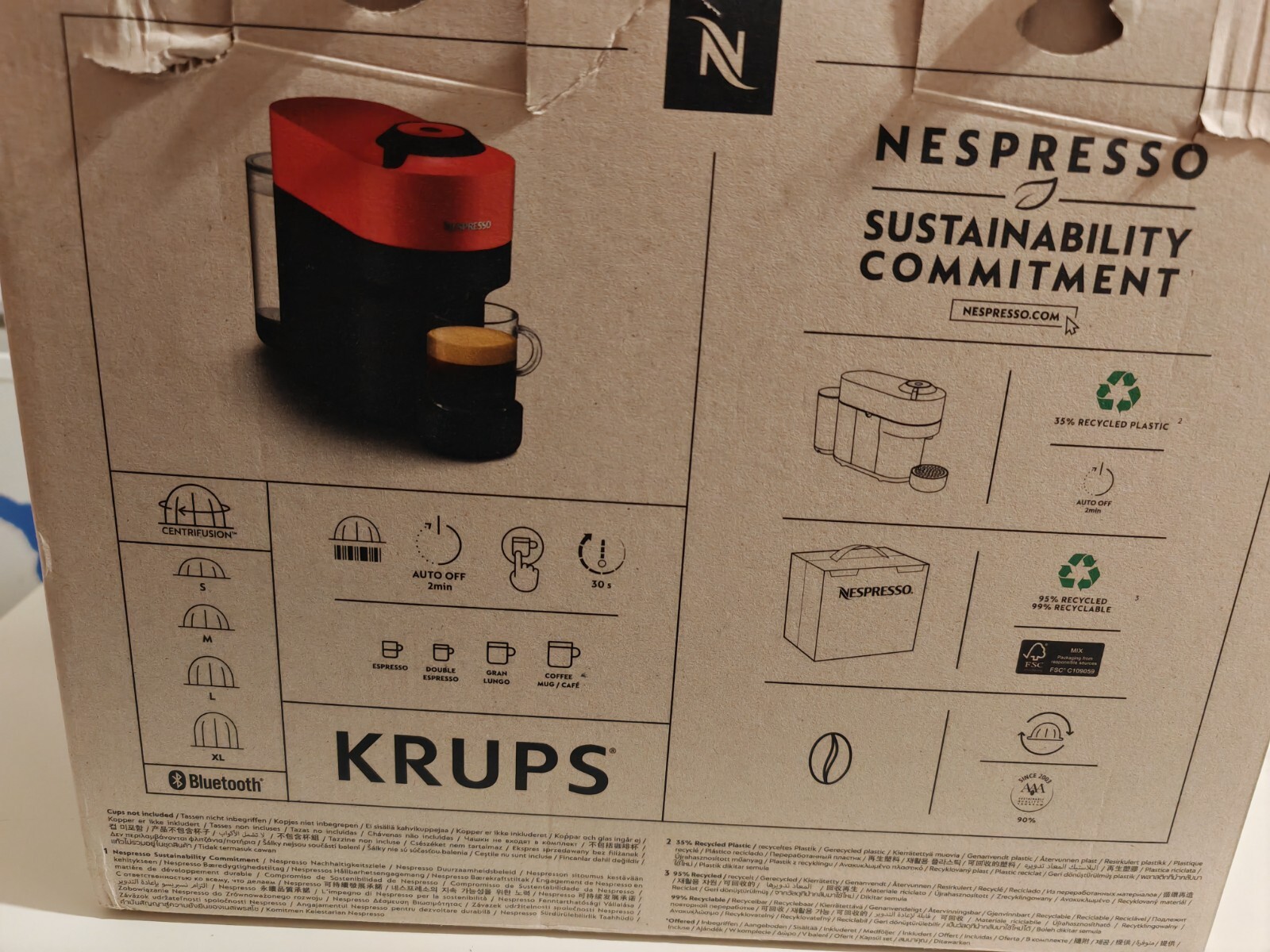 Krups Vertuo Nespresso coffee machine eBay