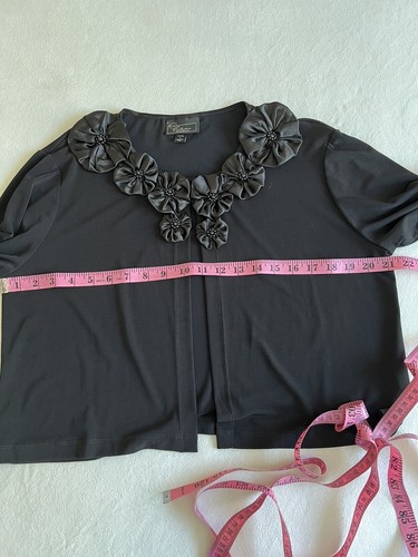 Dressbarn Collection Women Dressy Short Black Jacket size PL - Picture 12 of 15