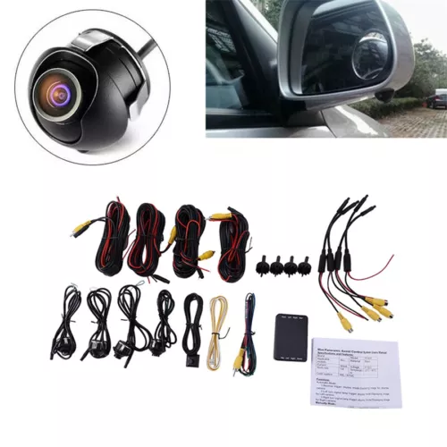 Sistema de visión panorámica de 360° de 4 vías para automóvil DVR grabación kit de cámara de estacionamiento- - Imagen 12 de 24