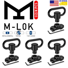 2/4PCS M-LOK Quick Release Sling Mount Push Button mlok QD Sling Swivel Adapters