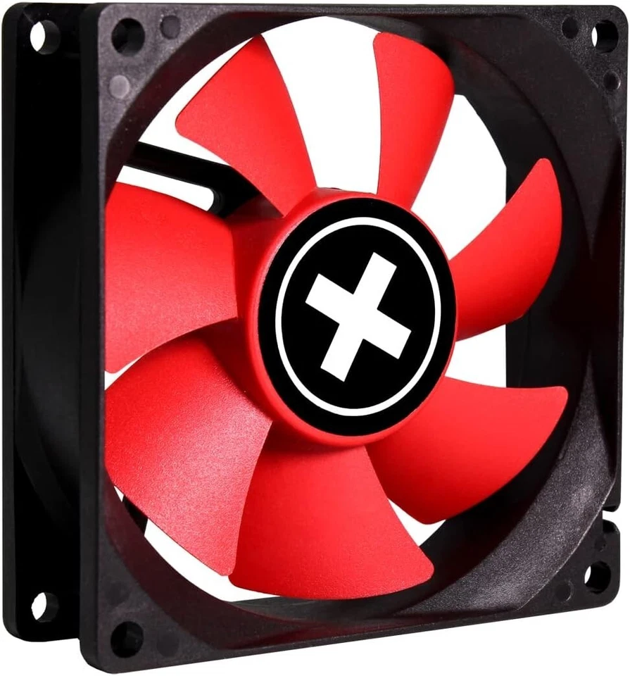 Xilence XPF80.R 80mm Performance PC Gehäuselüfter 3 PIN Lüfter rot/schwarz - Bild 2 von 4