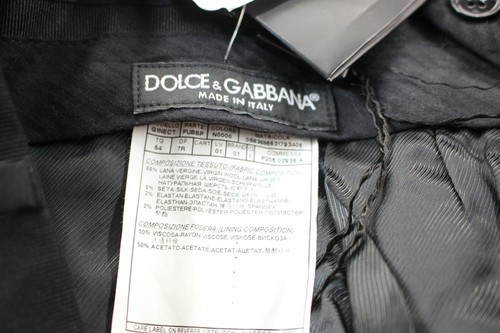Dolce & Gabbana Italy Men Black Wool Silk Stripe Tuxedo Pant NWT 38 X 38U $1,975 - Picture 4 of 5