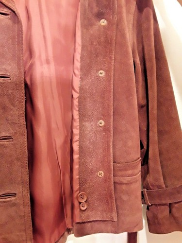 Beged-Or Brown Suede Coat Jacket Made in Israel, Size Medium *VINTAGE RARE* - Picture 7 of 12