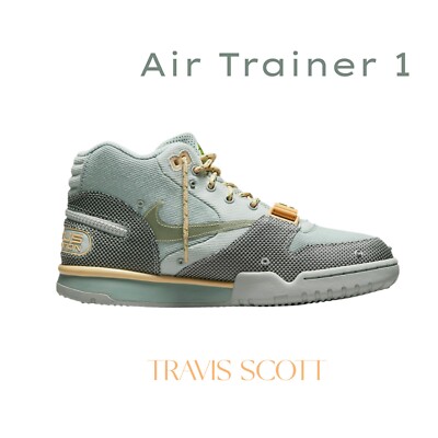 靴 Nike Air Trainer 1 / CJ travis scott 28 TRAVIS SCOTT AIR TRAINER 1/ CJ GREY HAZE UNBOX DETAIL LOOKS