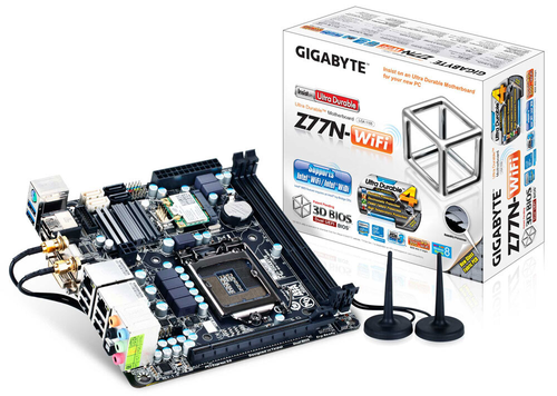 Gigabyte GA-Z77N-WIFI Mini-ITX Z77 LGA 1155 Motherboard Intel 2nd, 3rd Gen DDR3 - 第 1/5 張圖片