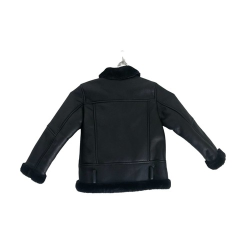 Zara Girls Faux Fur Faux Leather Biker Zip Jacket Faux Fur Lined Size 6 - Picture 3 of 8