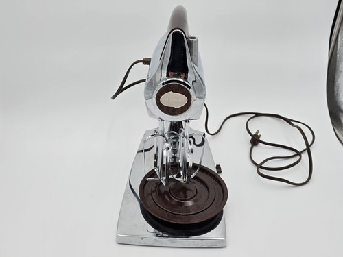 Mezclador vintage Sunbeam Mixmaster Deluxe 12 velocidades marrón cromo batidor cuencos funciona - Imagen 4 de 18