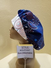Kaleidoscope Patriotic 4th of July Women's Bouffant Surgical Scrub Hat/Cap
